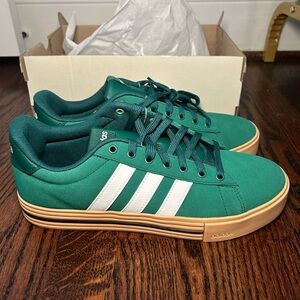 Adidas Green and Tan Daily 4.0 Sneakers NWT